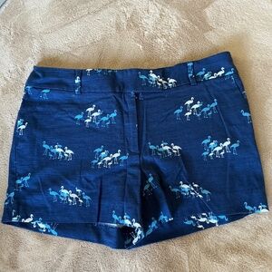 Loft,shorts blue with flamingos size 12 NWT